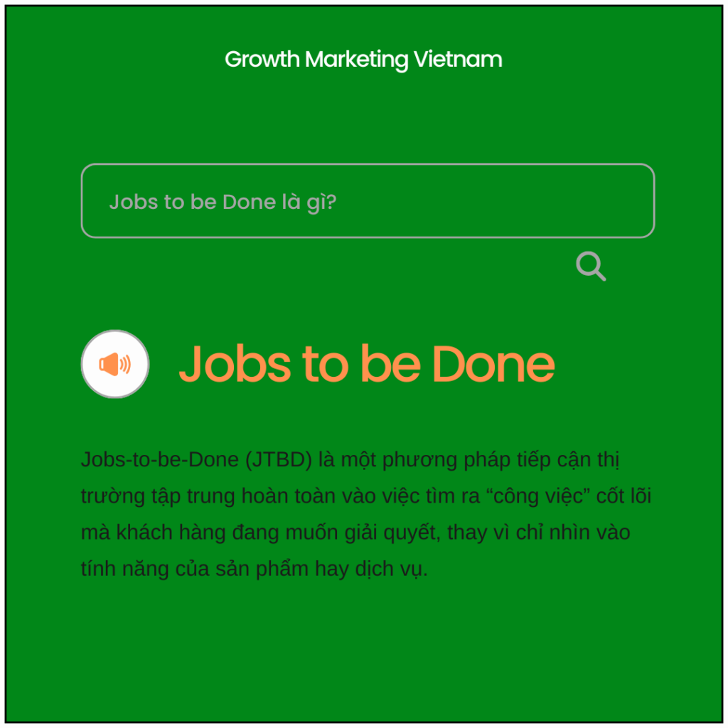 Jobs to be Done JTBD là gì